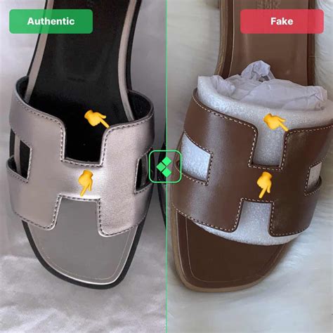 hermes oran original vs fake|How To Spot Real Vs Fake Hermes Oran Sandals – LegitGrails.